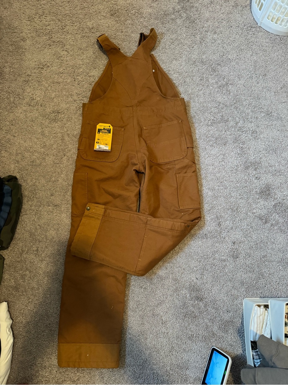 Carhartt Women’s Washed Duck Insulated Bib Overall - Picture 2 of 3